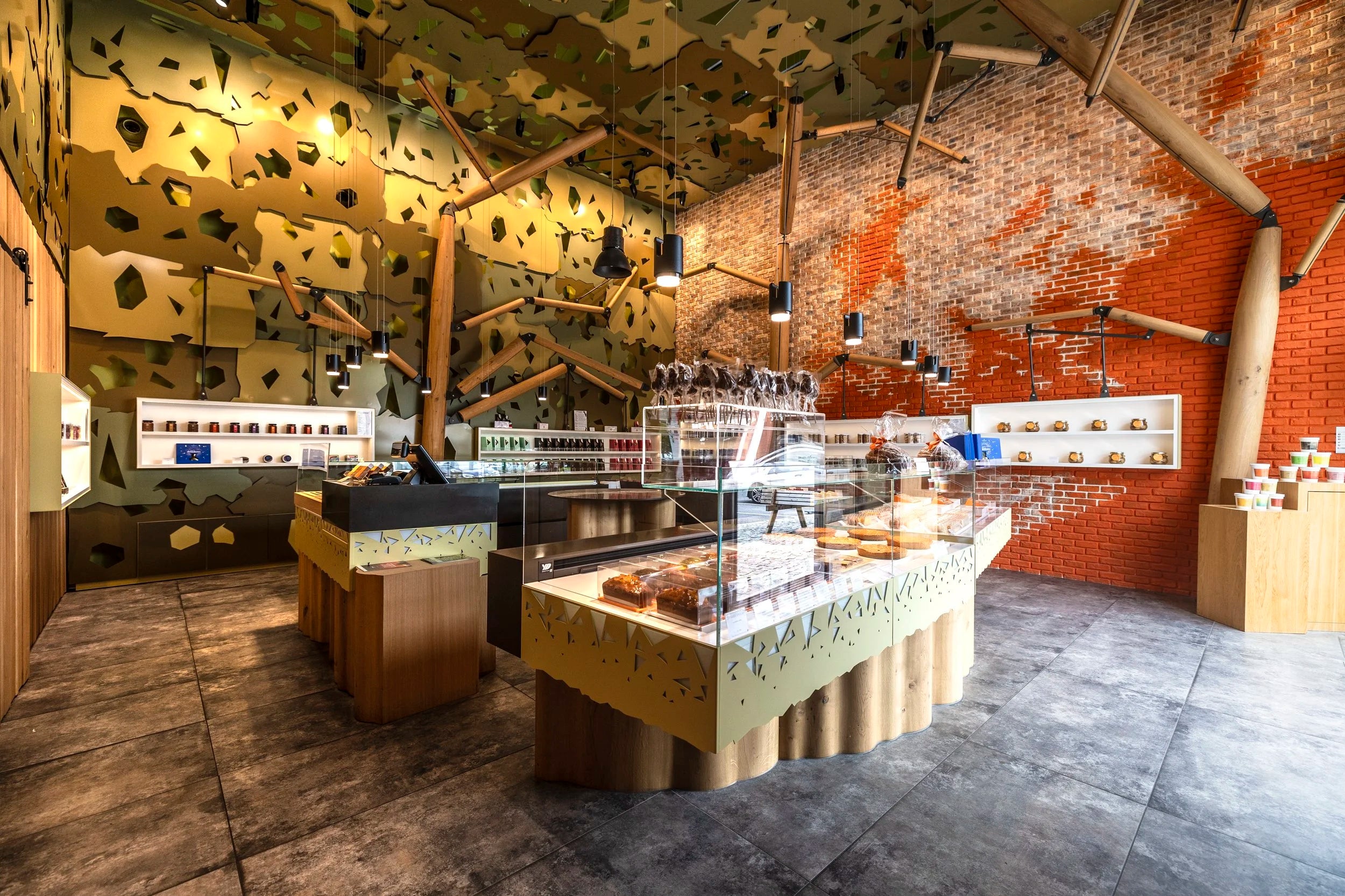 Vitrine réfrigérée de la chocolaterie Thierry Bamas par YD creation