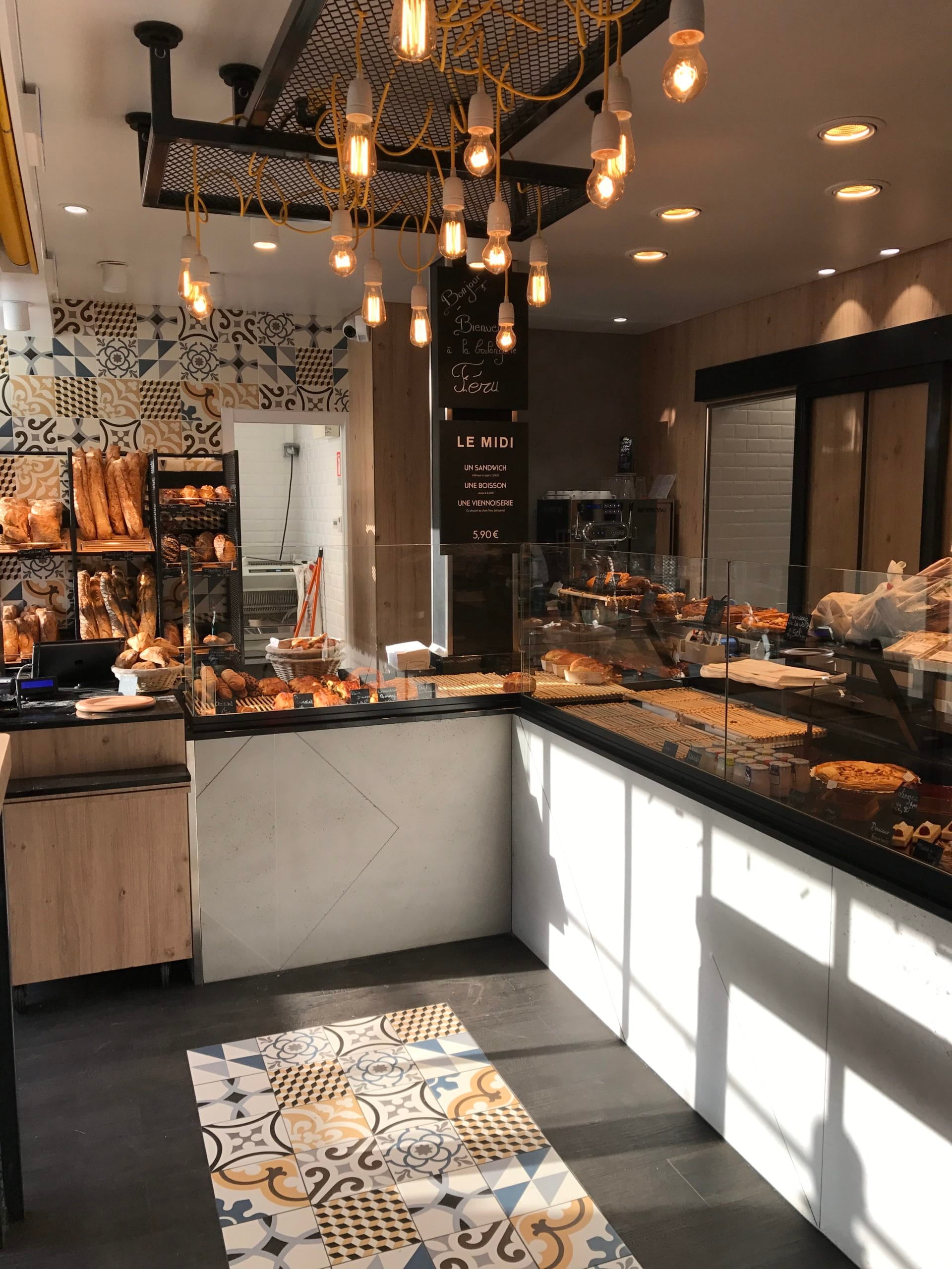 Vitrine réfrigérée Boulangerie Féru, Louveciennes réalisée par YD