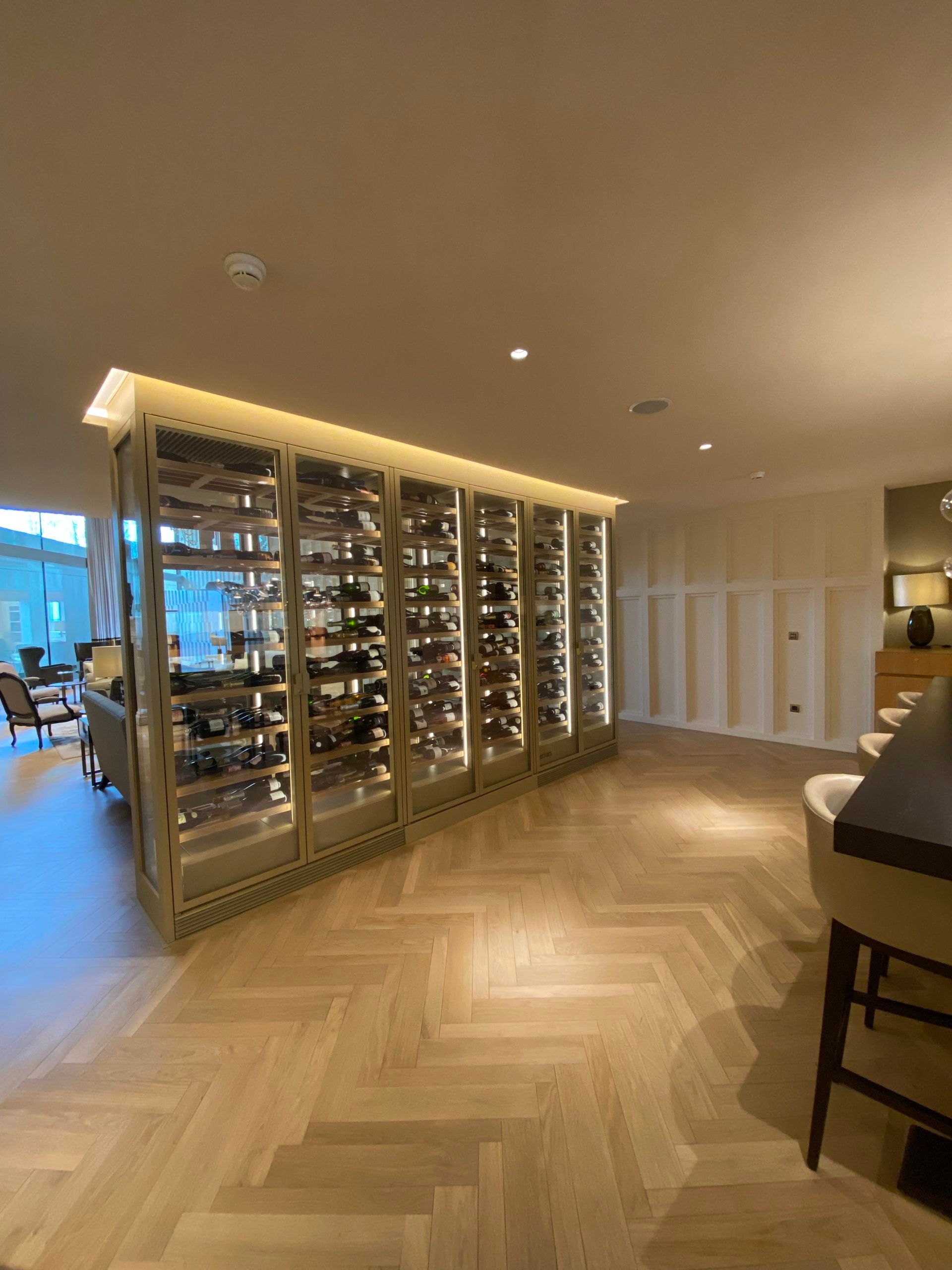 Cave à vin réalisée par YD pour Royal Champagne